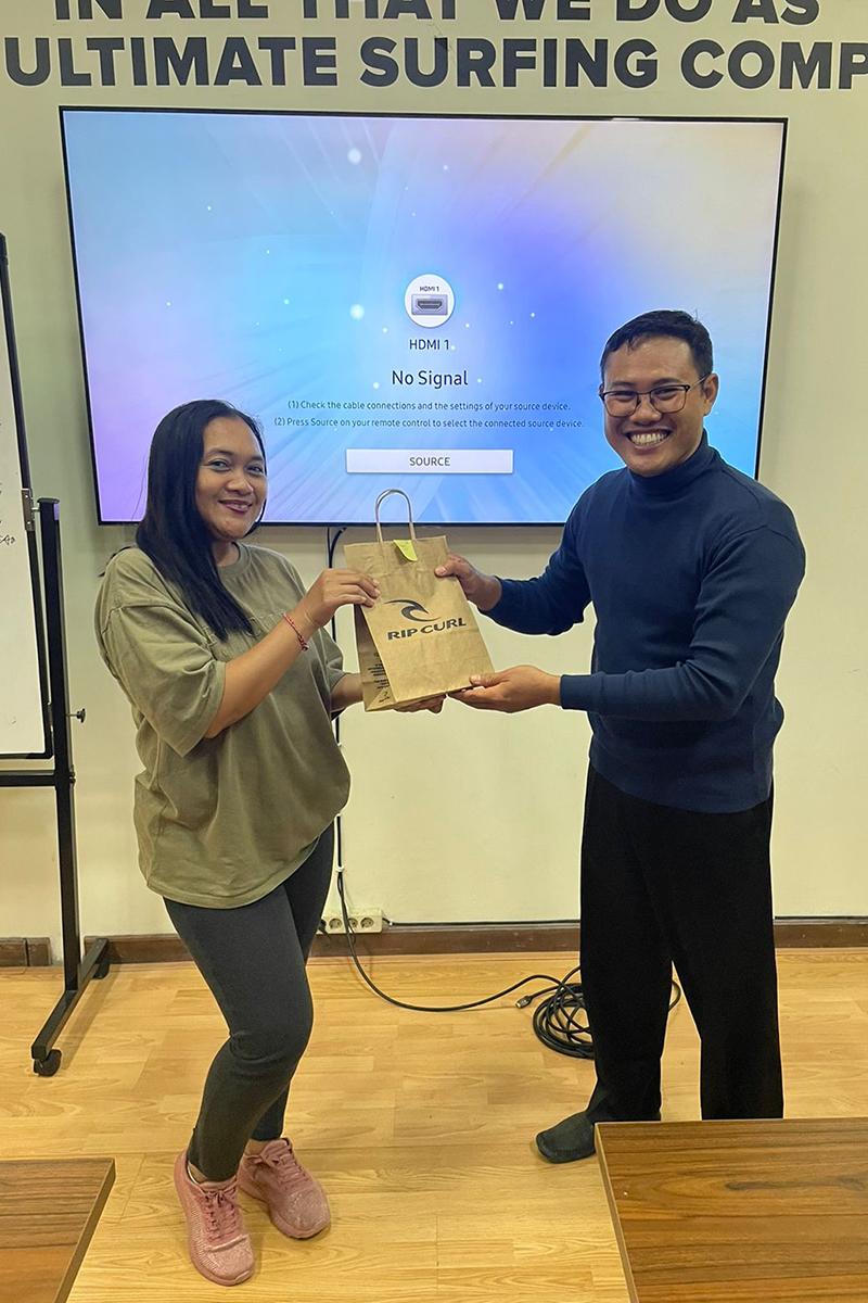 In House Training Excel, Rip Curl